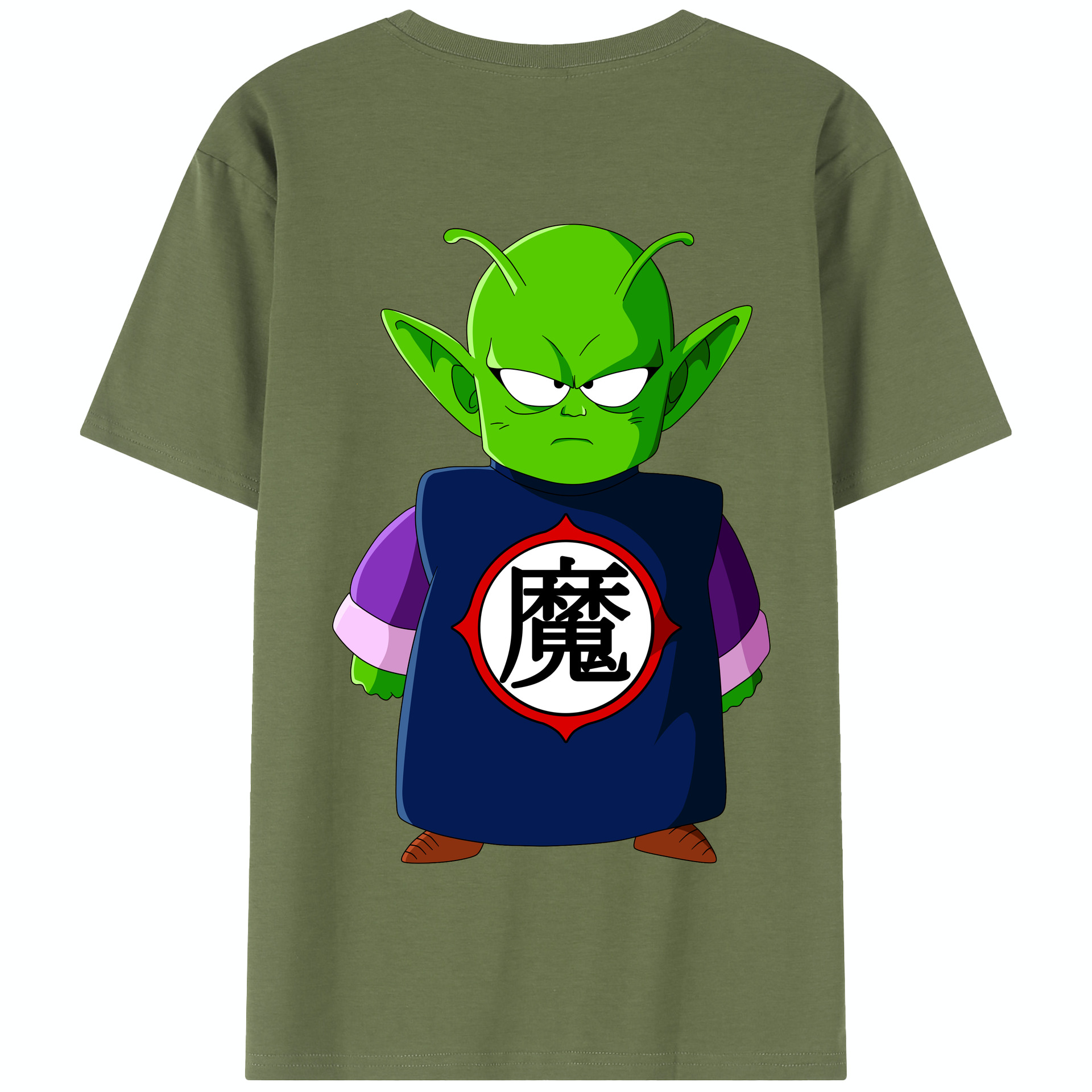 （画像用） ドラゴンボール ピッコロ DRAGON BALL Piccolo 綿100％半袖Tシャツ（背面プリント）